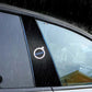 2x Autoaufkleber für Fensterscheibe mit Logo