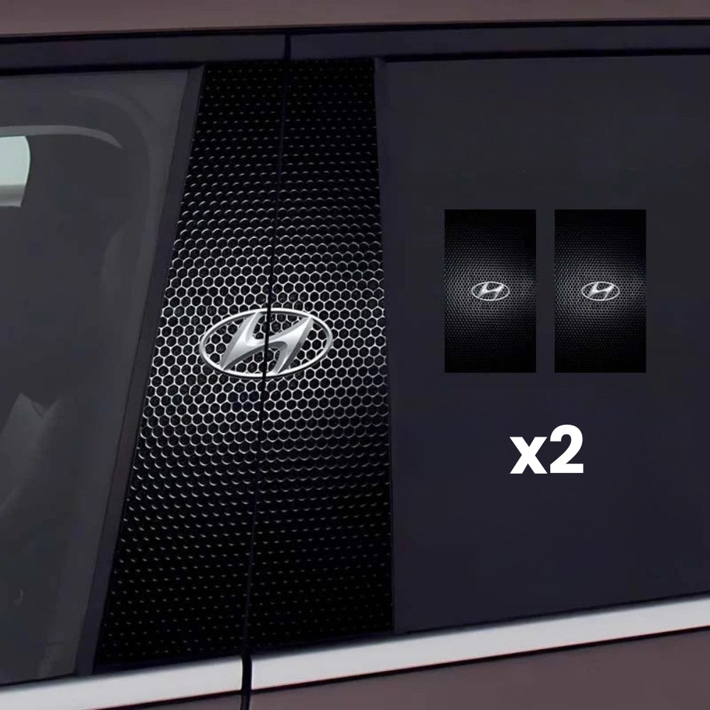 2x Autoaufkleber für Fensterscheibe mit Logo
