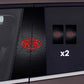 2x Autoaufkleber für Fensterscheibe mit Logo