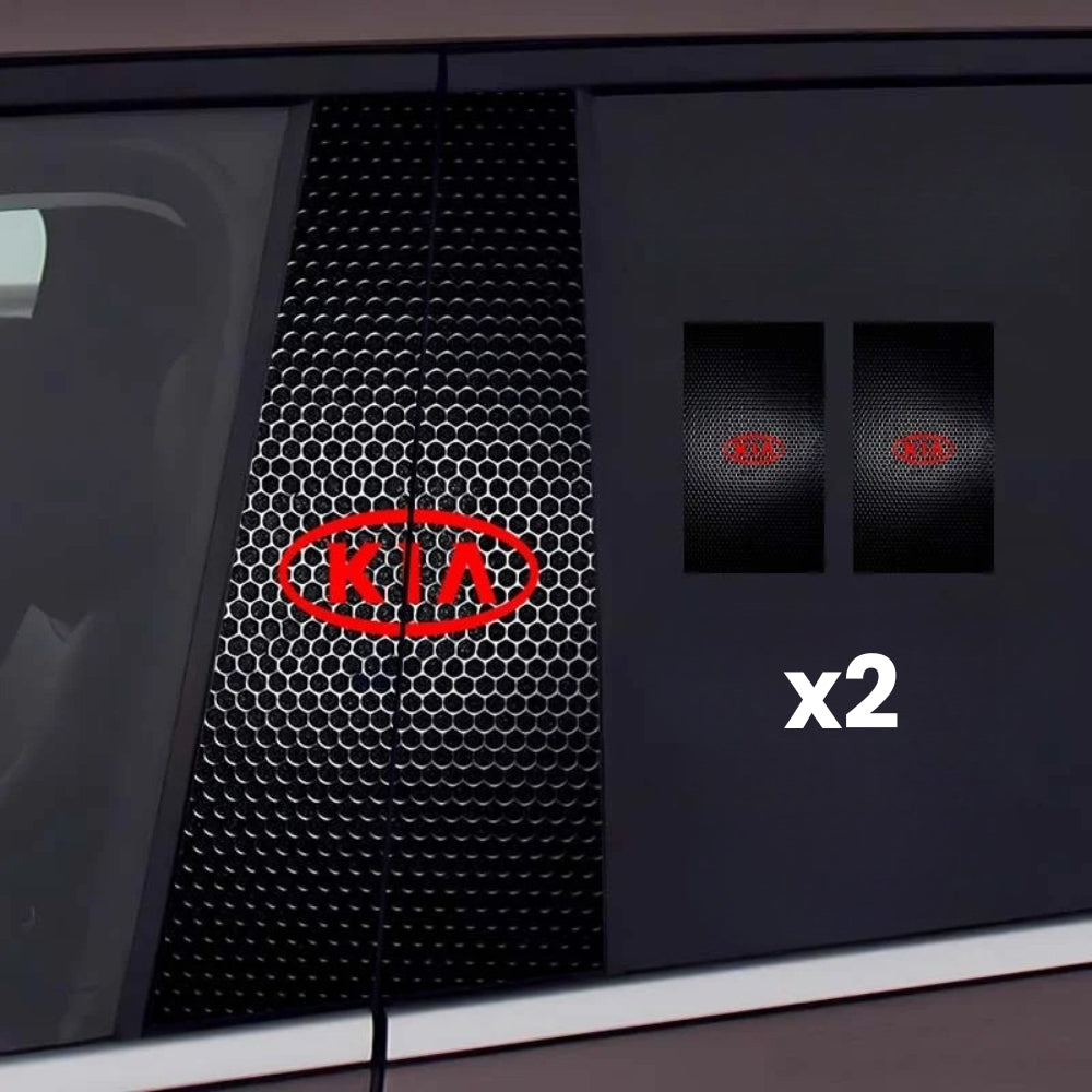 2x Autoaufkleber für Fensterscheibe mit Logo