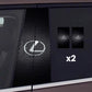 2x Autoaufkleber für Fensterscheibe mit Logo