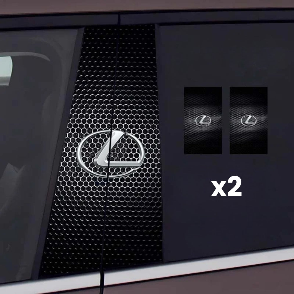 2x Autoaufkleber für Fensterscheibe mit Logo