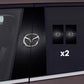 2x Autoaufkleber für Fensterscheibe mit Logo