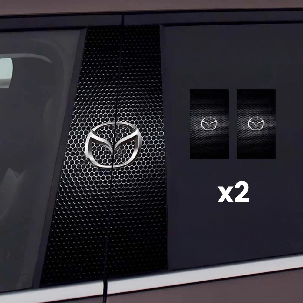 2x Autoaufkleber für Fensterscheibe mit Logo