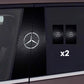 2x Autoaufkleber für Fensterscheibe mit Logo