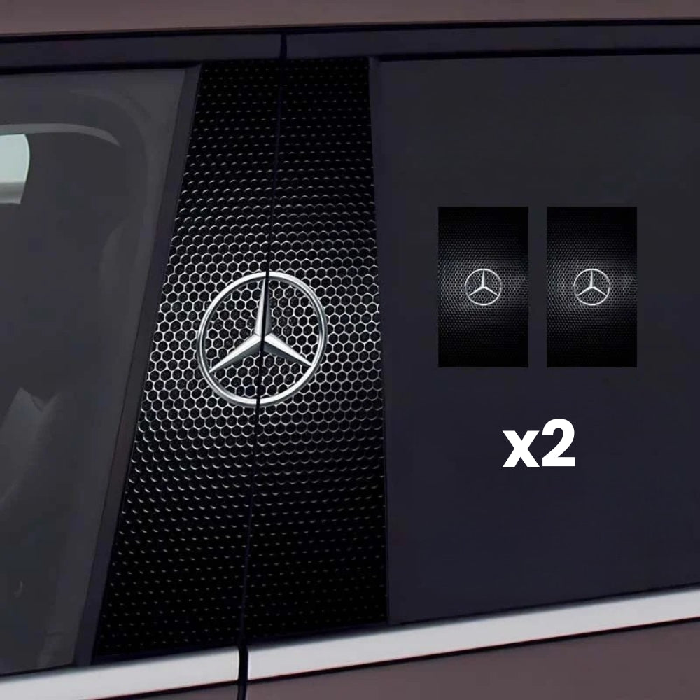 2x Autoaufkleber für Fensterscheibe mit Logo