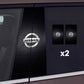 2x Autoaufkleber für Fensterscheibe mit Logo