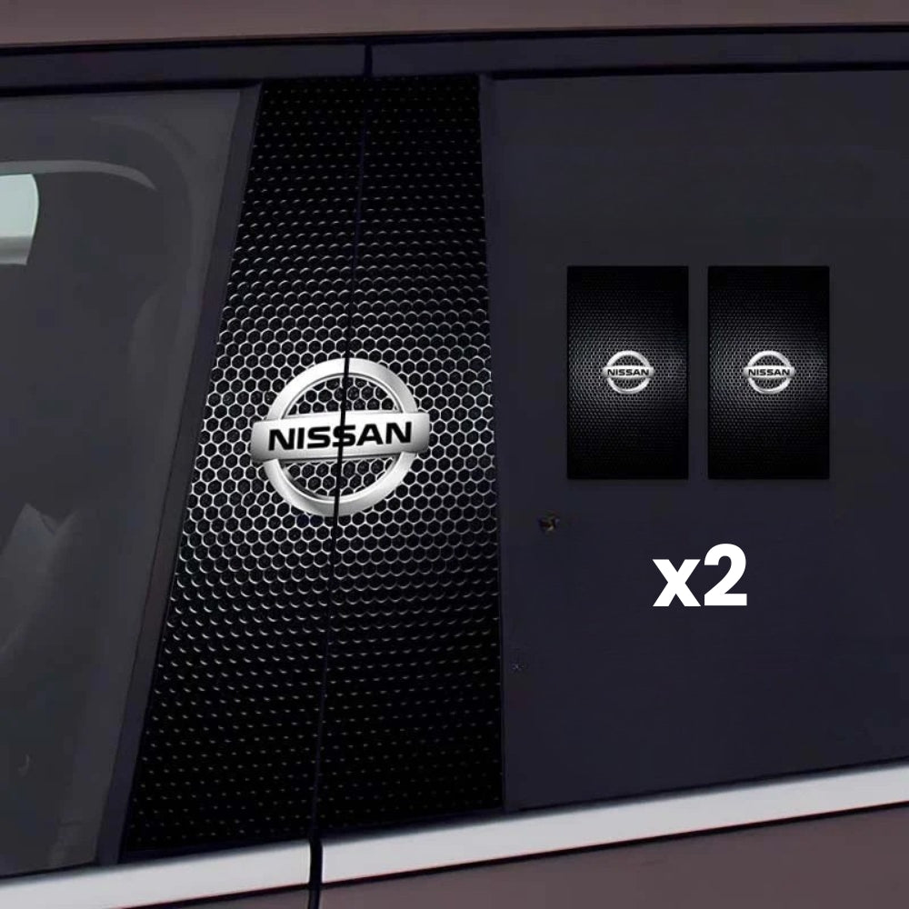 2x Autoaufkleber für Fensterscheibe mit Logo