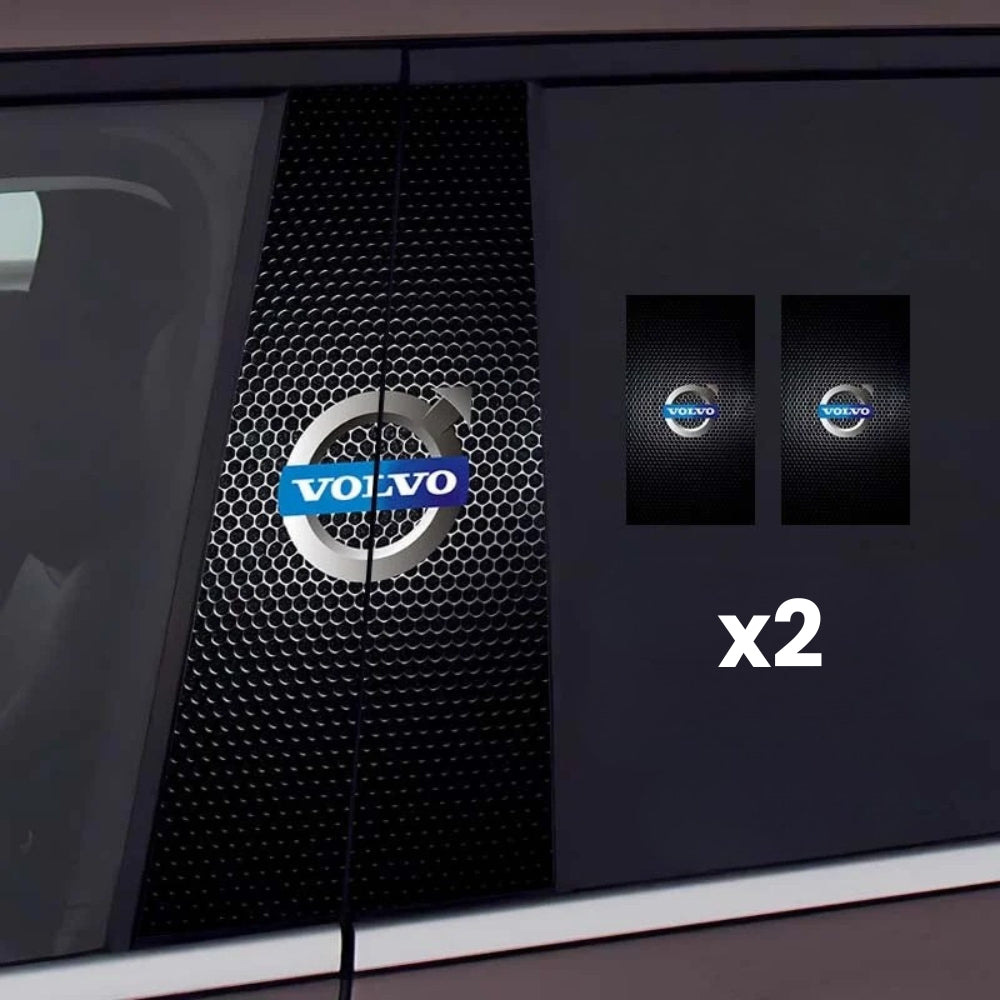 2x Autoaufkleber für Fensterscheibe mit Logo
