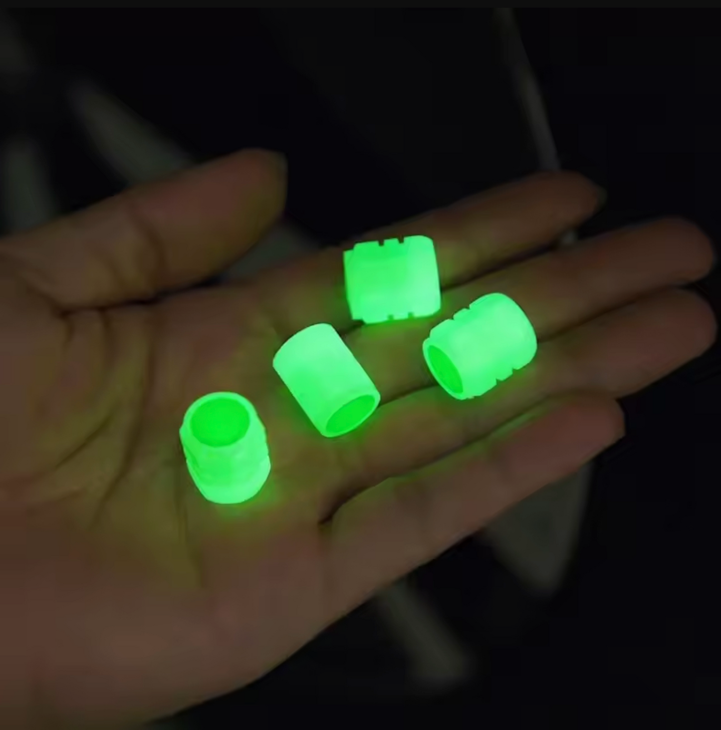 4er-Set Leuchtende Ventilkappen mit Auto-Logo (Universelle Passform)