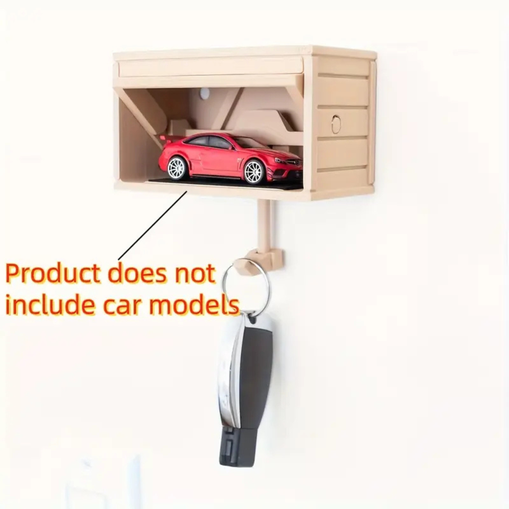 Schlüsselhalter in Garagenform für die Wand