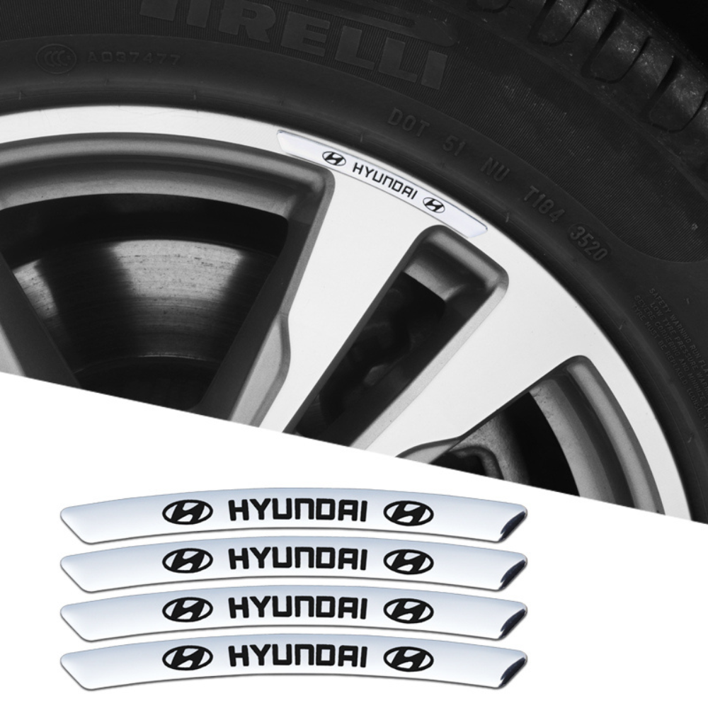 4er-Pack Alufelgen Aufkleber
