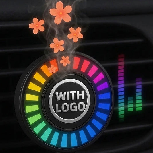 Musikrhythmus-LED-Auto-Licht mit Logo (mit Aromadiffusor)